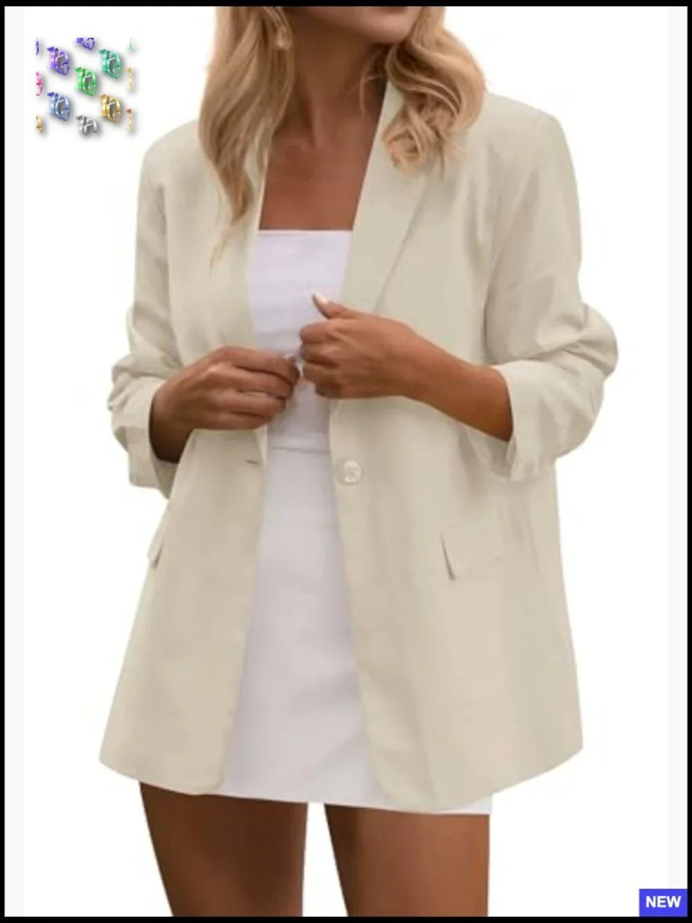 Open Front Blazer Business Casual Office Wear Long Sleeve Suit Jacket